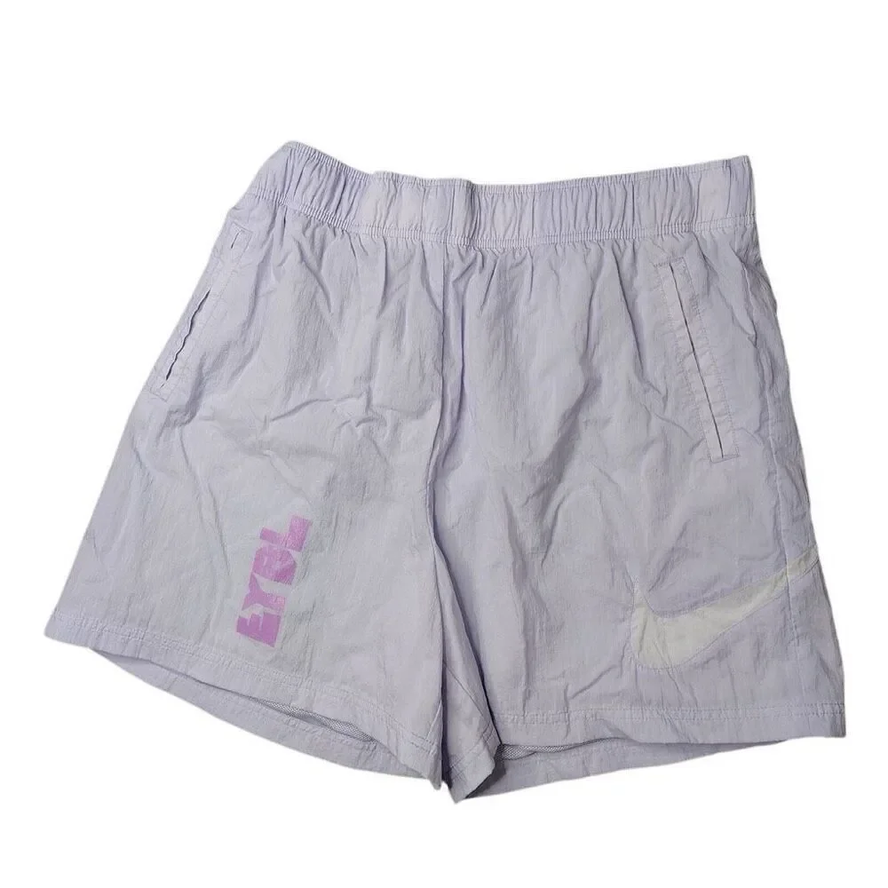 Nike EYBL Player Exclusive Women’s Lilac Nylon Windbreaker Training Shorts Size